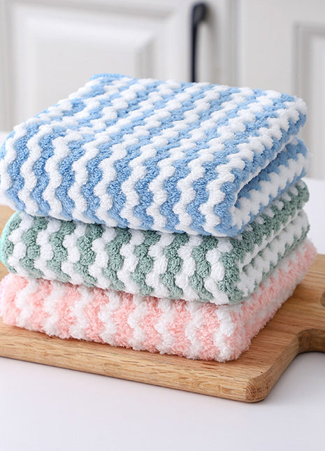 Ultra-Absorbent Microfiber Kitchen Cleaning Cloth - Lint-Free, Oil-Resistant