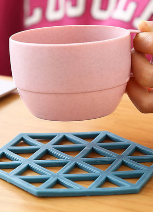 Non-Slip Hexagon Silicone Heat Resistant Mat for Teapots and Cups