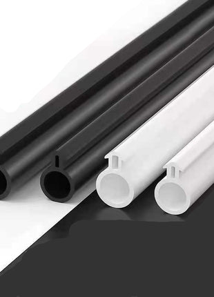 Durable O-Type Silicone Rubber Weatherstripping for Windows & Doors - Black/White
