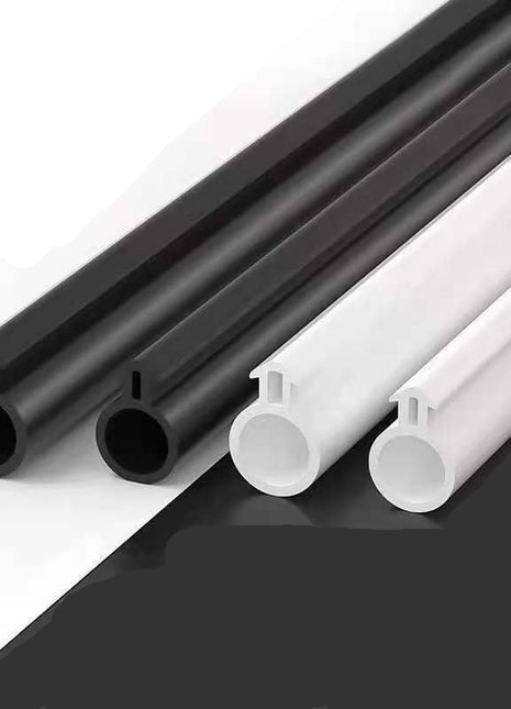 Durable O-Type Silicone Rubber Weatherstripping for Windows & Doors - Black/White