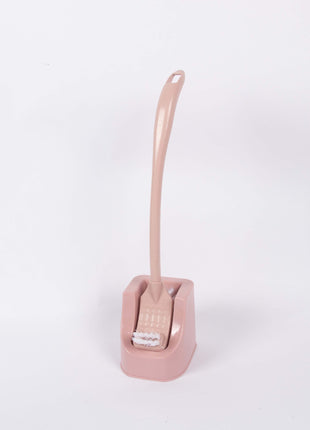 Toilet Brush with No Dead Angles, Plastic Toilet Cleaning Brush with Extended Handle, Easy-To-Use Toilet Brush Set with Base
