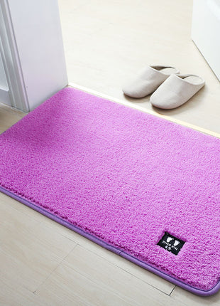 Toilet Floor Mat Door Absorbent Dirty-Resistant Bathroom Anti-Slip Mat Thickened Plush Toilet Door Mat Machine Washable