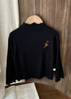 Isk black embroidery