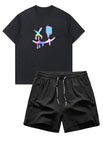 BLACK TSHIRT+BLACK SHORTS / XS