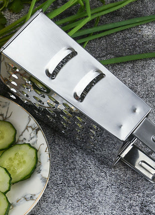 Durable Stainless Steel 4-Sided Box Grater Multi-functional Vegetable Cheese Shredder Slicer