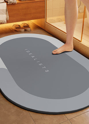New Diatom Mud Absorbent Mat Bathroom Floor Mat Bathroom Door Non-slip Quick-drying Foot Mat Entry Door Ma