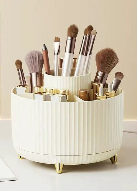 Desktop Rotating Cosmetic Brush Storage Cylinder Cosmetic Storage Rack Table Dressing Table Eye Shadow Brush Lipstick Box Pen Holder