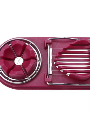 Versatile Stainless Steel Two-in-One Egg Slicer & Cutter for Kitchen Prep