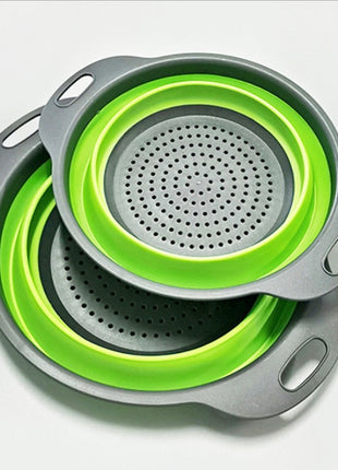 Retractable Silicone Kitchen Sink Drain Basket - Adjustable Dish Vegetable Strainer