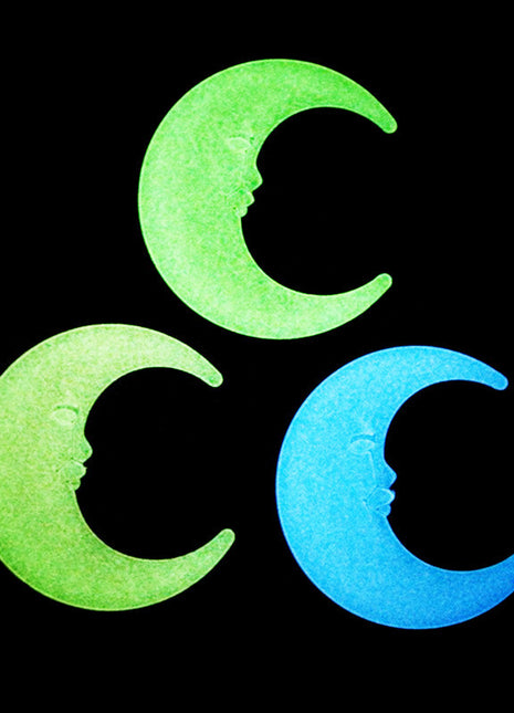 Magical Glow-in-the-Dark Moon Wall Decals - Luminous Room Decor Stickers
