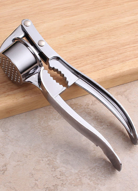 Durable Zinc Alloy Stainless Steel Garlic Press Mincer Crusher Kitchen Tool