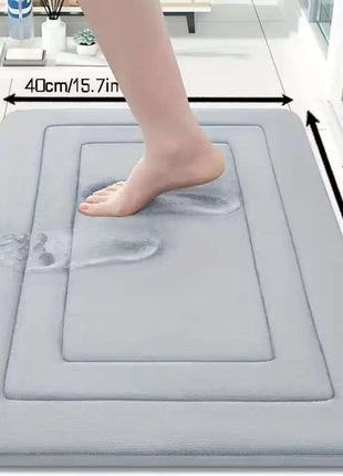 Cross-Border Bathroom Floor Mats Thickened Memory Foam Bathroom Door Non-Slip Mats Coral Velvet Foot Mats Factory Direct Supply Wholesale