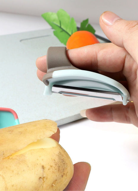 Ergonomic Finger Grip Stainless Steel Multi-function Fruit & Vegetable Peeler