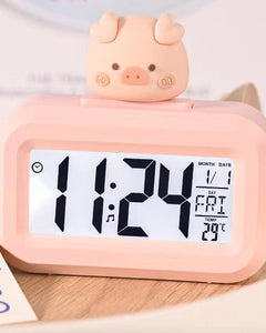 Minimalist Student Desk Alarm Clock with Chronograph, Timer, and Temperature Display