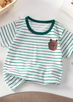 I009-green striped bear