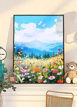 1pc Framed Canvas Wall Art - Modern Classic Floral Botanical Print with White Flowers & Pampas Grass, Neutral Beige & White Framed Decor for Living Room, Bedroom, Office, Dorm - Ready-to-Hang Home Decor Gift,