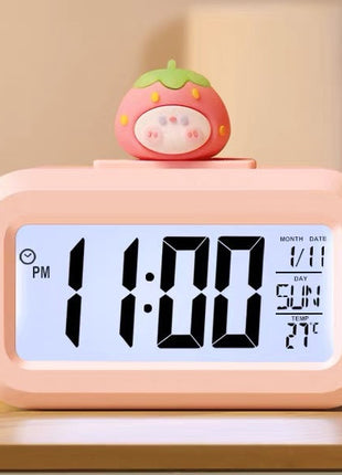 Minimalist Student Desk Alarm Clock with Chronograph, Timer, and Temperature Display
