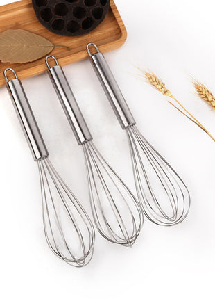 Premium Stainless Steel Manual Egg Beater Whisk, Multi-Purpose Handheld Kitchen Baking Tool