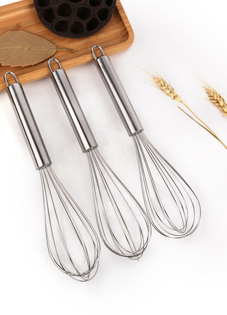 Premium Stainless Steel Manual Egg Beater Whisk, Multi-Purpose Handheld Kitchen Baking Tool