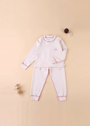 Children's Thickened Cotton Underwear Pajamas Breathable Boys and Girls Colored Antibacterial Thermal Set