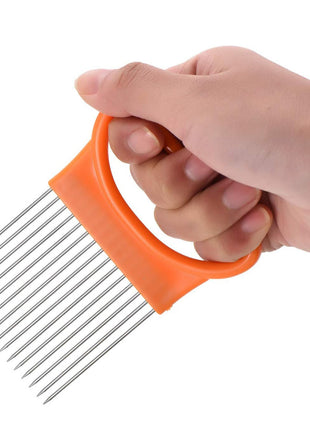 Stainless Steel Vegetable Slicer Holder, Onion Needle, Meat Tenderizer Tool