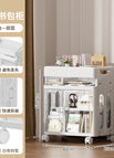 [Two layers] white / Foldable storage cabinet
