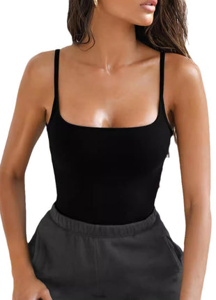 Chic Slim Fit Camisole Tank Top with European Style Lifting Effect