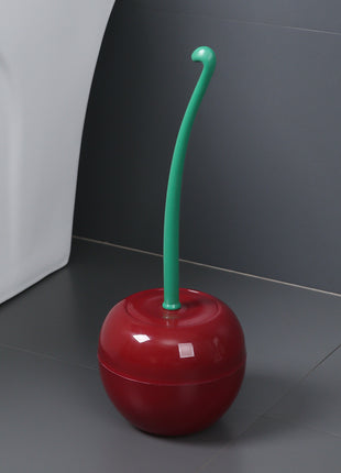 2025 New High-End Household Toilet Brush with No Dead Ends, Creative Cherry Toilet Cleaning Artifact Set Toilet Brush