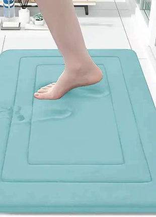 Cross-Border Bathroom Floor Mats Thickened Memory Foam Bathroom Door Non-Slip Mats Coral Velvet Foot Mats Factory Direct Supply Wholesale