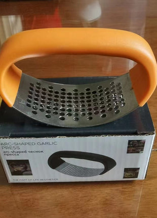 Manual Stainless Steel Garlic Press Mincer Crusher - Easy Squeeze Kitchen Tool