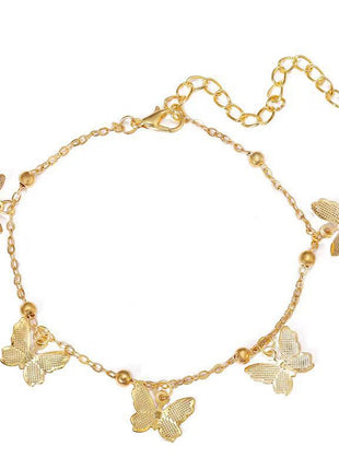 Elegant European Butterfly Charm Anklet Bracelet - Simple Fashion Jewelry Accessory