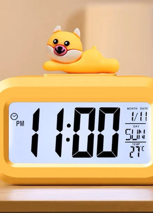 Minimalist Student Desk Alarm Clock with Chronograph, Timer, and Temperature Display