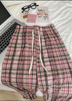 Plaid-pink plaid / One size fits all