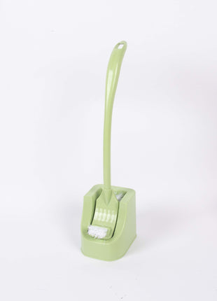 Toilet Brush with No Dead Angles, Plastic Toilet Cleaning Brush with Extended Handle, Easy-To-Use Toilet Brush Set with Base