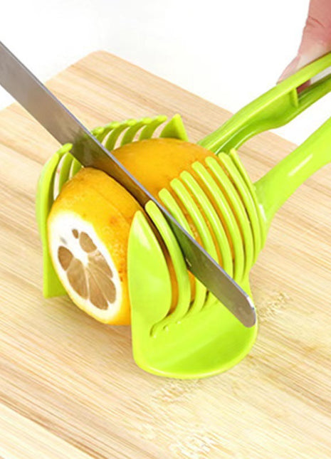 Fruit Slicer Fixed Clamp Tool for Slicing Lemons, Eggs, Potatoes, Tomatoes, Manual Kitchen ABS Gadget