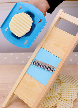 Stainless Steel Waffle Potato Cutter, Manual Lattice Vegetable Slicer Tool