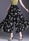 Large size pants-black and white pattern