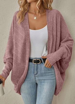 Chic European Style Mid-Length Knitted Cardigan Sweater for Women
