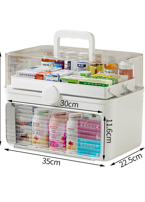 Medicine Box Home Large Medicine Storage Box Household Multi-layer Large Capacity Medicine Storage Box Portable First Aid Medicine Box