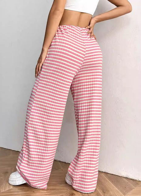 European Style Loose Straight Fit Women's Casual Drawstring Trousers