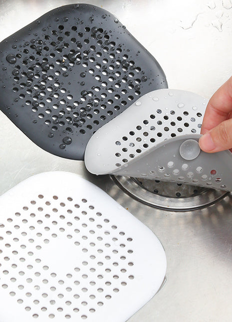 Silicone Floor Drain Sticker Kitchen Sink Bathroom Hair Filter Sewer Anti-Blocking Anti-Odor Floor Drain Pad Universal Large Size