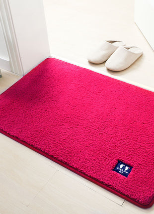 Toilet Floor Mat Door Absorbent Dirty-Resistant Bathroom Anti-Slip Mat Thickened Plush Toilet Door Mat Machine Washable