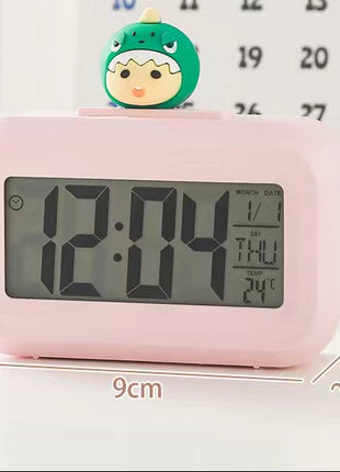 Minimalist Student Desk Alarm Clock with Chronograph, Timer, and Temperature Display