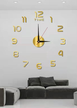 DIY Creative Silent Wall Clock - Modern No-Drill Home Office Decor