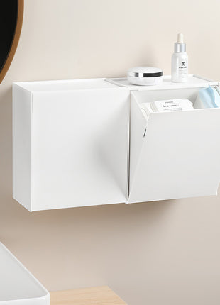 Bathroom Wall-Mounted Storage Box Toilet Paper Box Tissue Sanitary Napkin Toilet Storage Box Bathroom Storage Rack Cross-Border Wholesale