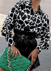 C black and white leopard print / S