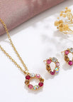 Colored zircon circle set