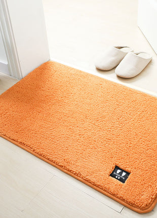 Toilet Floor Mat Door Absorbent Dirty-Resistant Bathroom Anti-Slip Mat Thickened Plush Toilet Door Mat Machine Washable