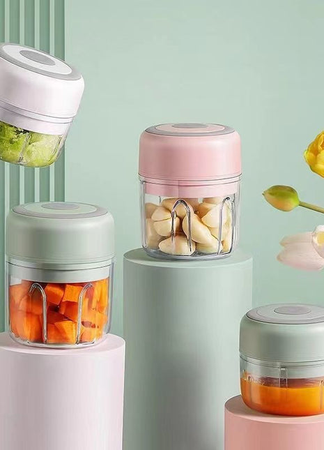 Compact Wireless Electric Garlic Chopper Crusher, USB Rechargeable Mini Food Processor
