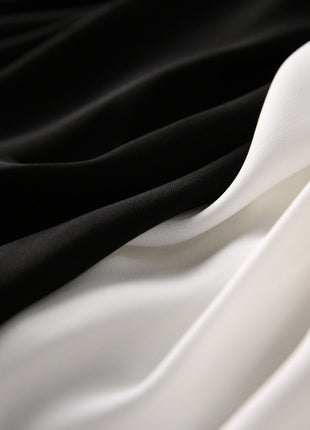 Elegant Korean Chic V-Neck Blouse with Ribbon Tie - Long Sleeve Solid Shirt
